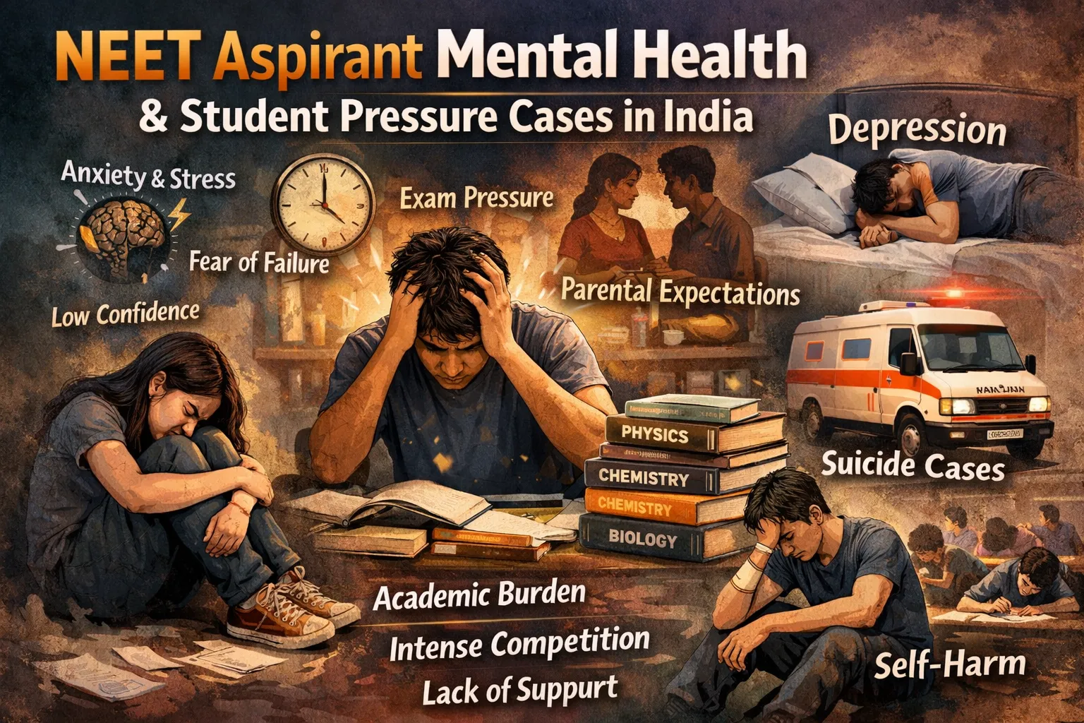 NEET & Student Pressure Cases in India Mental Suicide